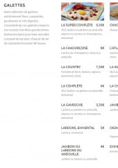 Menu Crêpes à roulettes - Les galettes