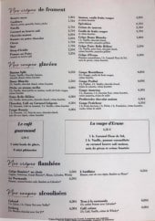 Menu Le Resto d'Evane - Les crêpes et coupes