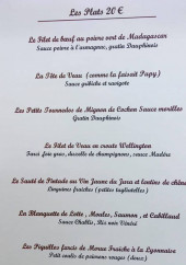 Menu L'atelier gourmand - Les plats