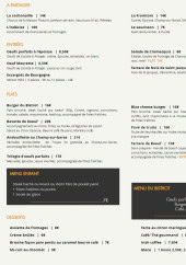 Menu Bistrot Nouveau - La carte