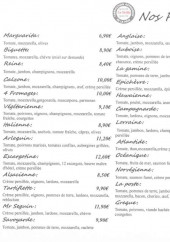 Menu La Sicilia - Les pizzas