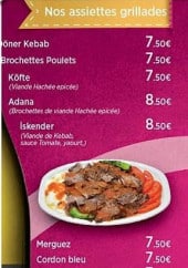 Menu Restaurant Pamukkale - Assiettes grillades
