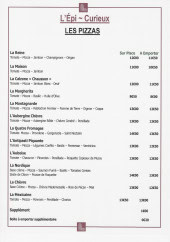 Menu L' Épi-curieux - Les pizzas