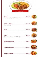 Menu Roza Kebab - Assiettes