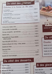 Menu Le Petit Champenois - Les galettes, desserts et glaces,..