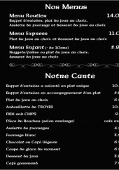 Menu Au Bon Accueil - Menu sur place