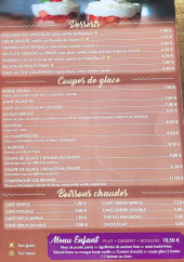 Menu Le Bucherois - Les desserts, boissons, ...