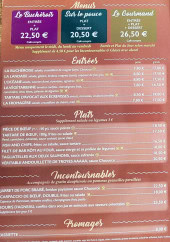 Menu Le Bucherois - Les entrées, plats, ...