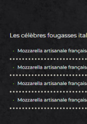 Menu Basilic & Co - Les foccace