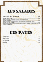 Menu La Bella italiana - Les salades et pates