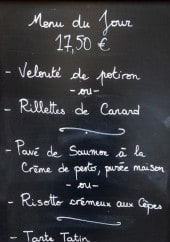 Menu Le 37 - Un exemple de menu du jour