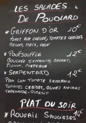 Menu Le Saint Louis - Les salades, plats du soir et dessert