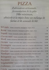 Menu Le Saint Louis - Les pizzas