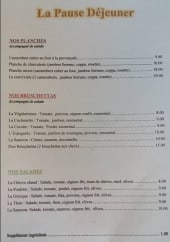 Menu Le D'Lys - Pause déjeuner 