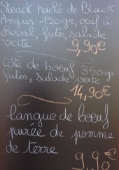 Menu Le Mirabeau - Un extrait des plats du jour