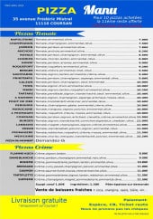 Menu Pizza Manu - les pizzas