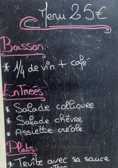 Menu Le Catharome - Le menu