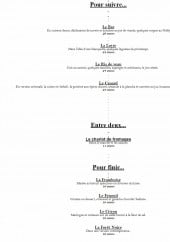 Menu L'Ambrosia - Pour suivre, entre deux et pour finir