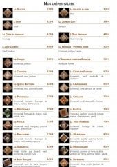 Menu Crêperie Bretonne - Les crêpes salées