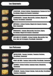 Menu Pizza Mateo - Les pizzas gourmets et pizzas poissons
