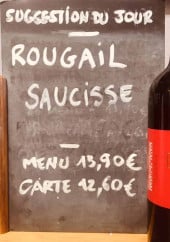 Menu Le Café de la Promenade - Suggestion du jour