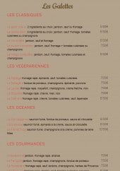 Menu L'Atelier - Les galettes