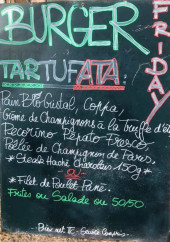 Menu Bar du Vigneron - Les burgers