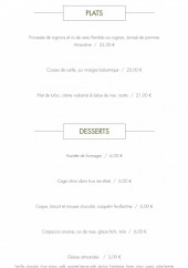 Menu Le 28 Pardi! - Les plats et desserts