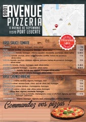 Menu 9001 Avenue - Pizzas 