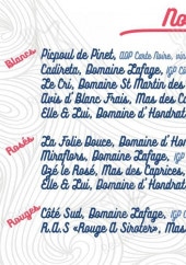 Menu Le Petit Baigneur - menu vins