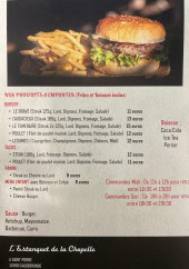 Menu L'Estanquet de la Chapelle - La carte