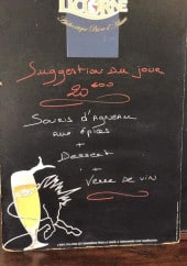 Menu Les marronniers - Exemple de menu