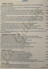 Menu La Galerie - Les entrées, viandes et pates,...