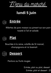 Menu Le P'tit d'Oc - Le menu du marché