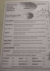 Menu Le 12 Mermoz - Les burgers