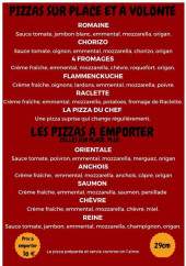 Menu La Ptit Fournaizz - Pizzas