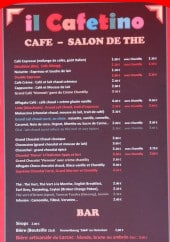 Menu Il cafetino - Les cafés, les bières, les sodas ...