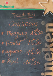 Menu Le Tour De Ville - Les couscous