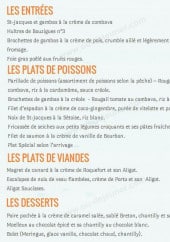 Menu Restaurant Estanco - Les entrées, plats de  poissons...