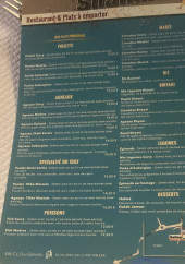 Menu Shalimar - Les poulets, agneaux, ...