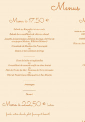 Menu Le Clos Normand - Les menus