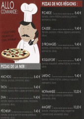 Menu Prim pizza - Les pizzas