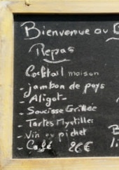 Menu Le Buron de la Sistre - L'ardoise