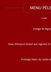 Menu Restaurant des Voyageurs - menu pèlerin 14.50€