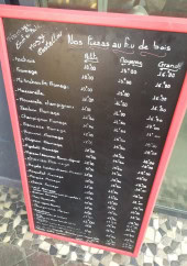 Menu Chez Noel Pizzeria - Exemples de menu