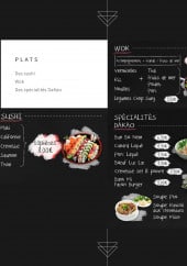 Menu DaKao - Les plats, wok, sushi et spécialités