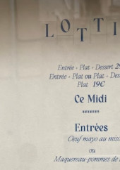 Menu Lottie - Les entrées