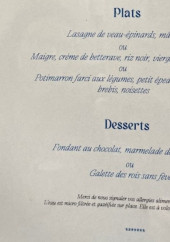 Menu Lottie - Les plats et desserts