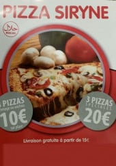 Menu Pizza Siryne - Carte et menu Pizza Siryne à Marseille 1
