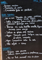 Menu Placette - Les entrées, plats et desserts